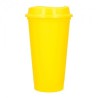 BEB-11467 VASO PLASTICO DE UNA PARED CON TAPA A PRESION.